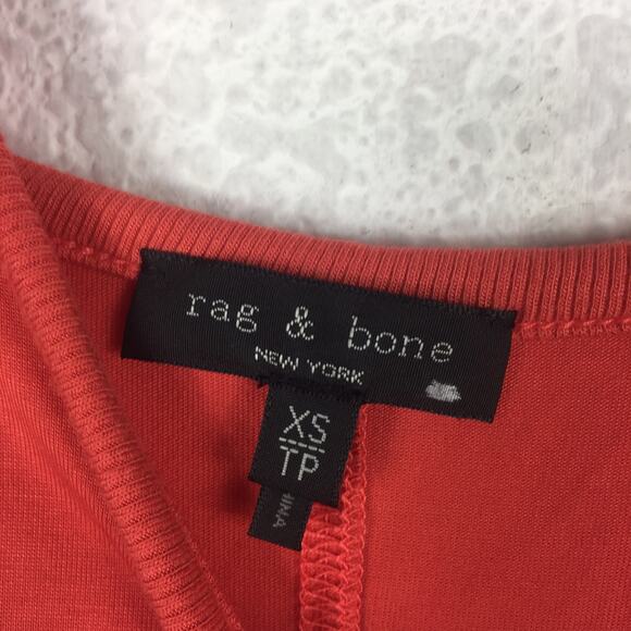 Rag & Bone Allegra Scoop-Neck Tank Midi Dress Size XS Coral Crepe Jersey - Picture 5 of 13